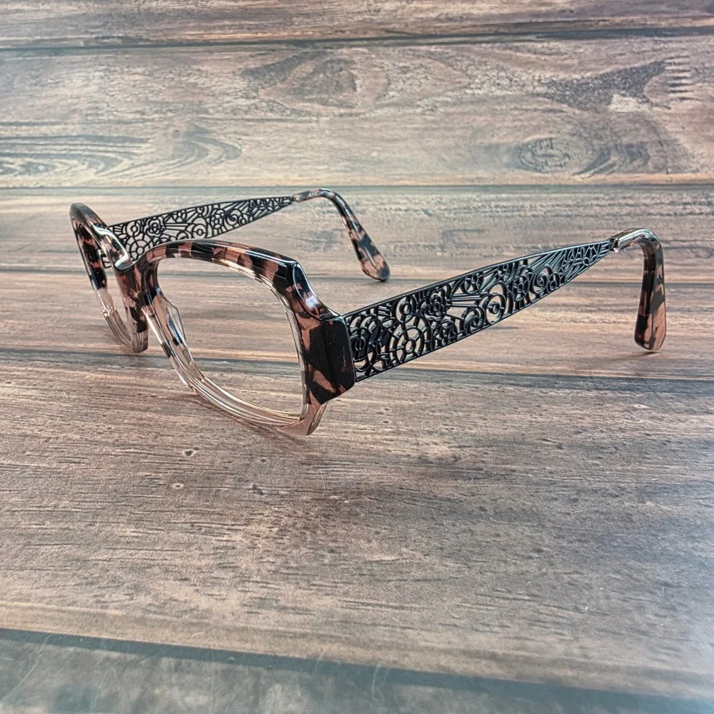 Jean Lafont Paris Lisbonne 743 Brown Tortoise Filigree Eyeglass Frames France